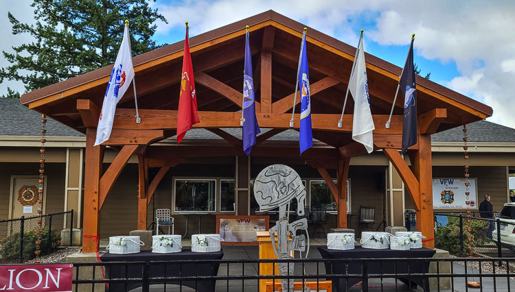 The new pavilion outside the Veterans of Foreign Wars building in Vancouver. Photo by Paul Valencia