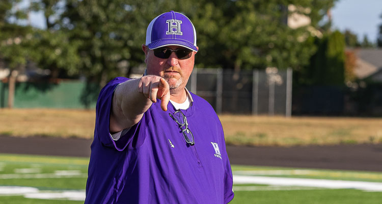 Dennis Moody, who took over the Heritage football program in 2019, will not be back as the program’s head coach. Photo by Mike Schultz