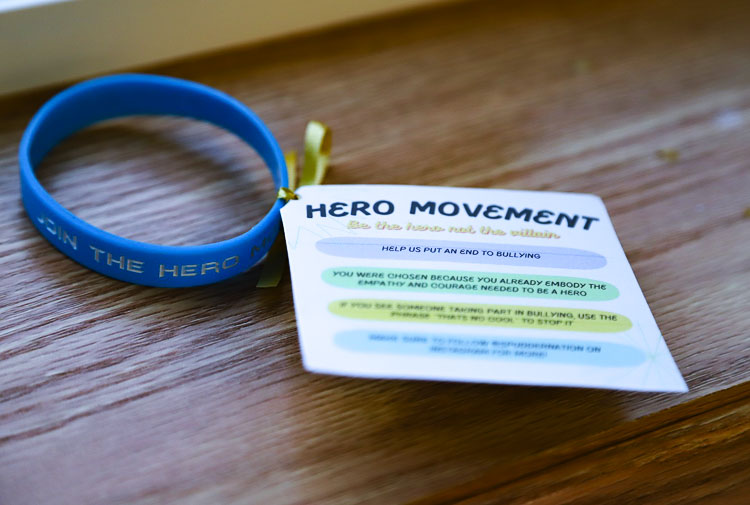 Hero Movement bracelets are a daily reminder of the anti-bullying campaign for Ridgefield High School students. Photo courtesy Ridgefield School District