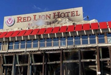 Vancouver firefighters extinguish fire at the historic Red Lion