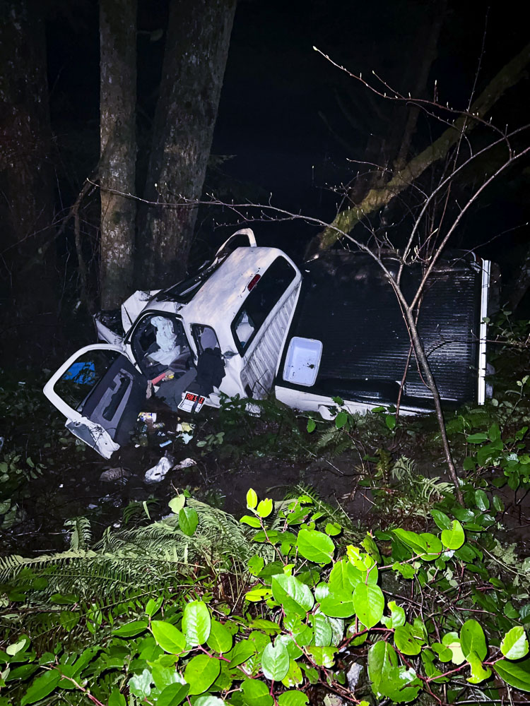 On Friday (Feb. 4) at about 9:08 p.m., Clark County Sheriff’s deputies responded with Clark County Fire Districts 3, 13 and with North Country EMS ambulance, to a single-vehicle serious injury collision in the 26700 block of NE Lucia Falls Road in Yacolt.
