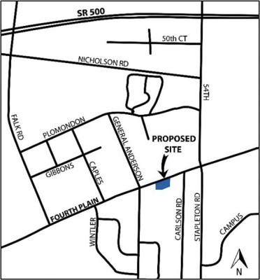 Proposed Safe Stay Community Site 2 map. Map courtesy city of Vancouver