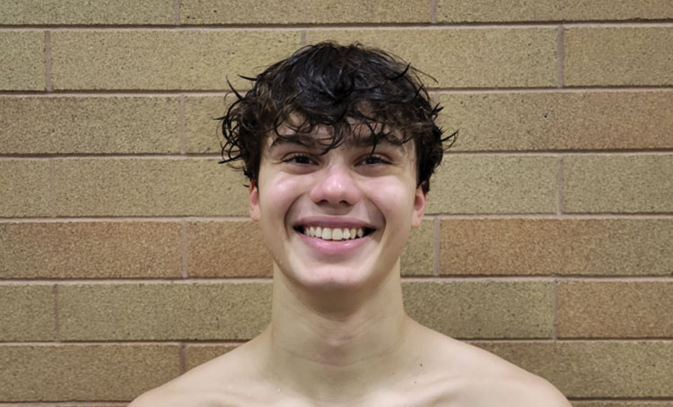 Union swimmer Sam Empey has the fastest qualifying time of all Class 4A boys swimmers in the 50-yard freestyle. Photo courtesy Union High School