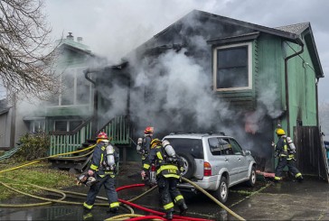 Vancouver firefighters battle blaze In East Vancouver