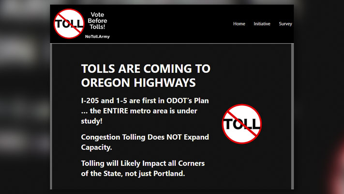 Numerous citizen groups on both sides of the Columbia River have begun expressing concerns about Oregon’s tolling plans for both I-5 and I-205. At Monday’s Vancouver City Council meeting, significant concerns were raised about Oregon targeting Clark County residents. Oregon plans for tolling to begin “at the border” with Washington. Graphic courtesy No Tolls Army