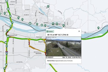 Temporary closure of eastbound SR 14 between Camas and Washougal, March 13