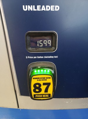 This photo was taken on May 2, 2020 at the WalMart gas station in Orchards. According to GasBuddy.com, the average price for a gallon of gas in Vancouver on May 10, 2022 is $4.70. Photo by Ken Vance
