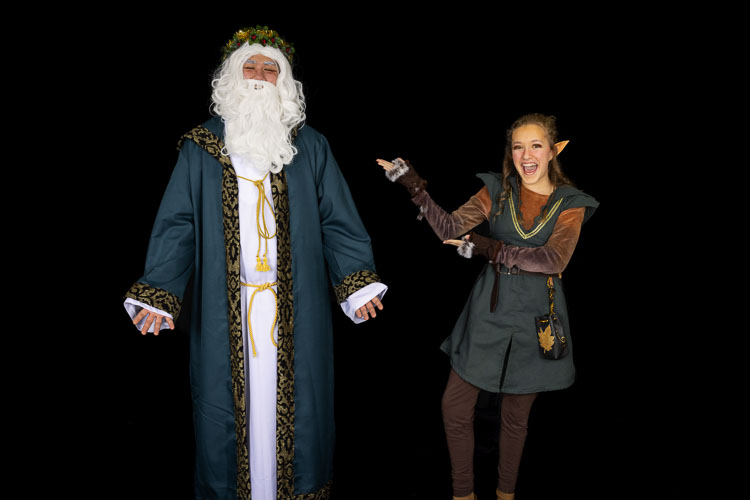 River HomeLink students Michael Wahlberg and Luna Bracke in their production of "The Lion, the Witch and the Wardrobe." Photo courtesy Battle Ground School District