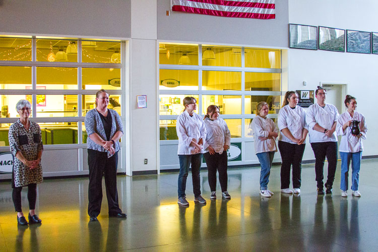 The school's culinary arts students prepared and served desserts and beverages throughout the evening. Photo courtesy Woodland School District