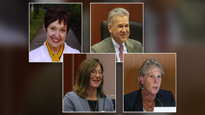 (L to R) Council Chair Karen Dill Bowerman, Councilor Temple Lentz, Councilor Gary Medvigy and Councilor Julie Olson