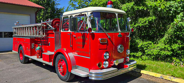 The 1961 Crown Firecoach Engine will be on display Saturday at the North Clark Historical Museum. Photo courtesy North Clark Historical Museum