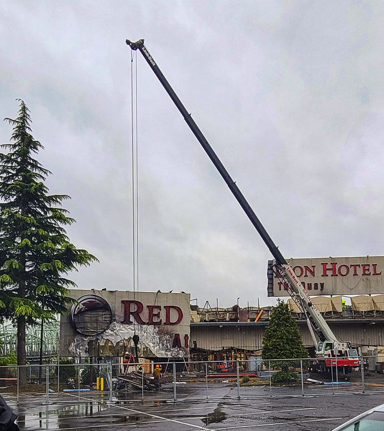 Port of Vancouver USA officials said some of the lettering from the iconic sign will be saved, refurbished, and be put on display. Photo by Paul Valencia