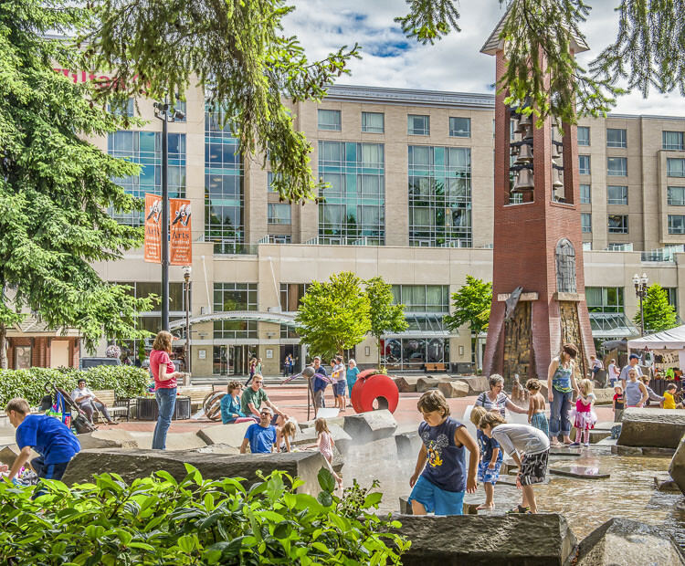 The Esther Short Park Water Feature and Propstra Square in Vancouver. Photo courtesy city of Vancouver