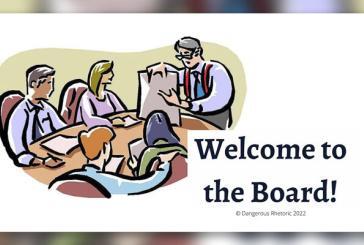 Opinion: Welcome to the Board