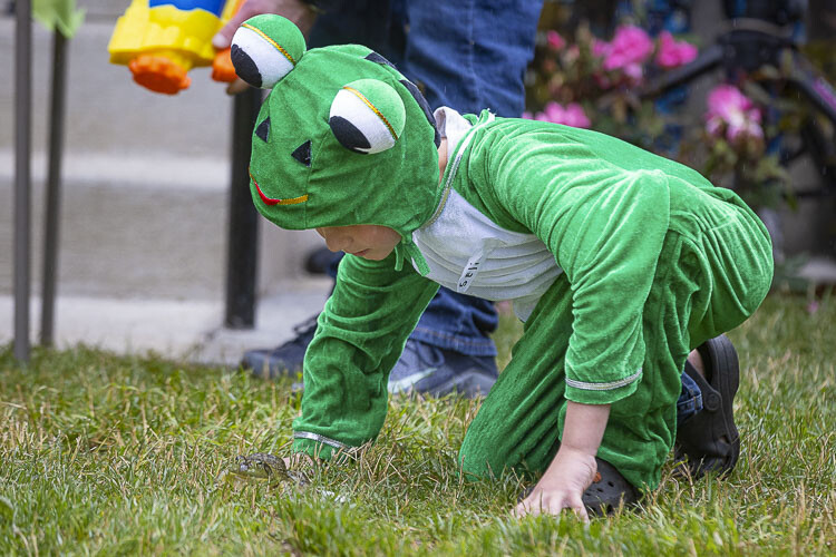 Eli Starkey got all dressed up for the 55th annual Frog Jumping Contest. Photo courtesy Mike Schultz