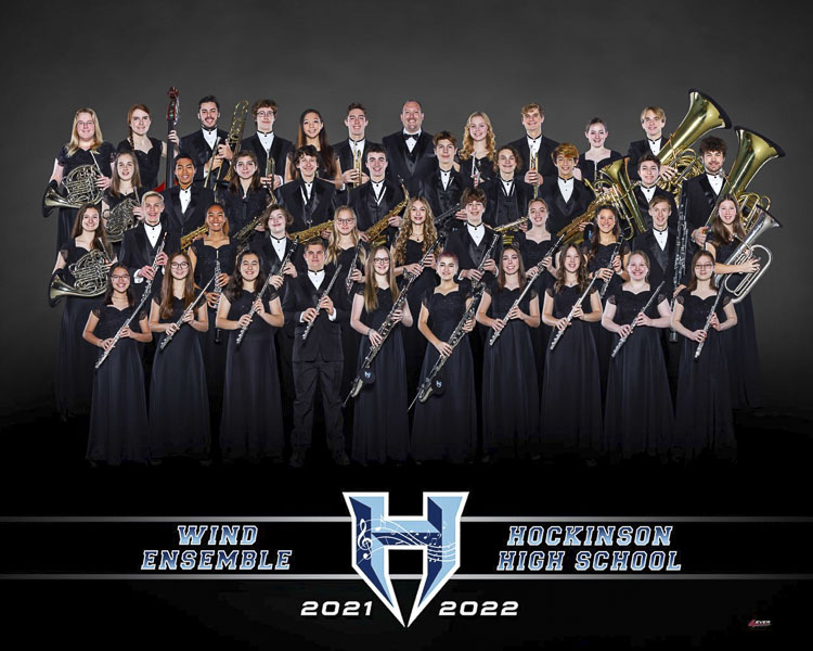 The 2021-22 Hockinson High School Wind Ensemble performed “Sesquicentennial Saga” earlier this month, a new piece of music commissioned to celebrate more than 150 years of Hockinson Public Schools. Photo courtesy Corey McEnry