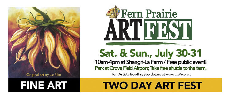 The third annual Fern Prairie ART FEST is a two-day event connecting local artists and the community on Saturday and Sunday, July 30-31 from 10 a.m. to 4 p.m.