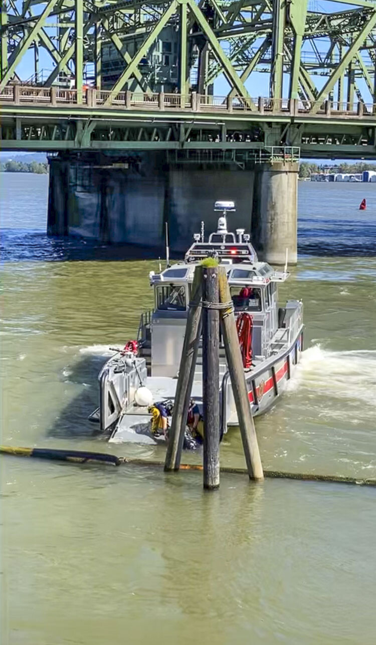 A man who reportedly fell into the Columbia River Wednesday afternoon was rescued and transported to an area hospital.