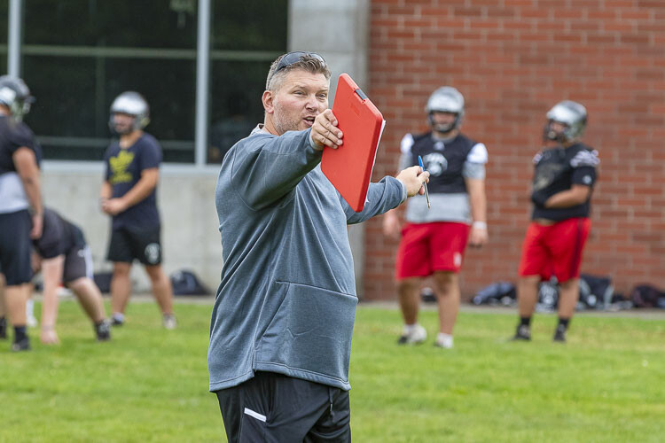 Rory Rosenbach will still be directing players on the football field, but he will no longer be the athletic director at Union High School. Rosenbach is getting back into teaching. He will remain Union’s football coach but is stepping down as the school’s AD. Photo by Mike Schultz