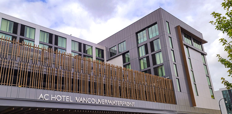 AC Hotel Vancouver Waterfront opened in June. Photo by Paul Valencia
