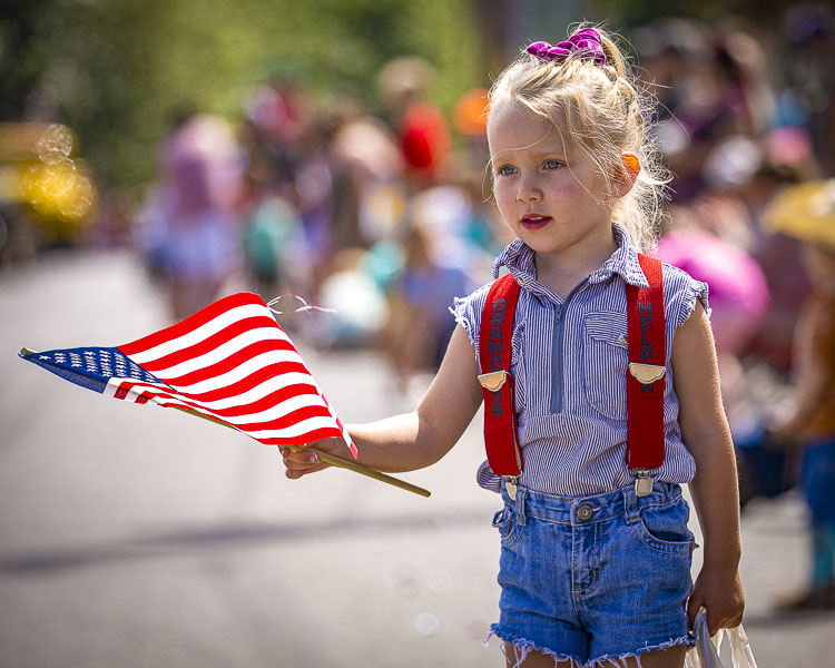 Jocee Harris was dressed appropriately for Territorial Days Saturday. Photo by Mike Schultz