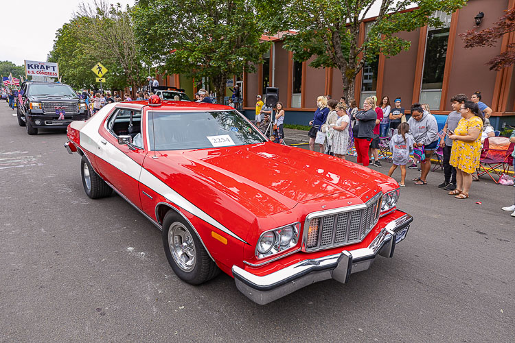 A Starsky and Hutch replica car was a participant in the Camas Days Parade. Photo by Mike Schultz