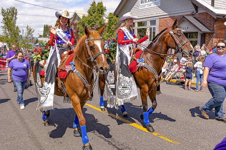 The Clark County Fair Equestrian Court made one of their many appearances in advance of this year’s Clark County Fair. Photo by Mike Schultz