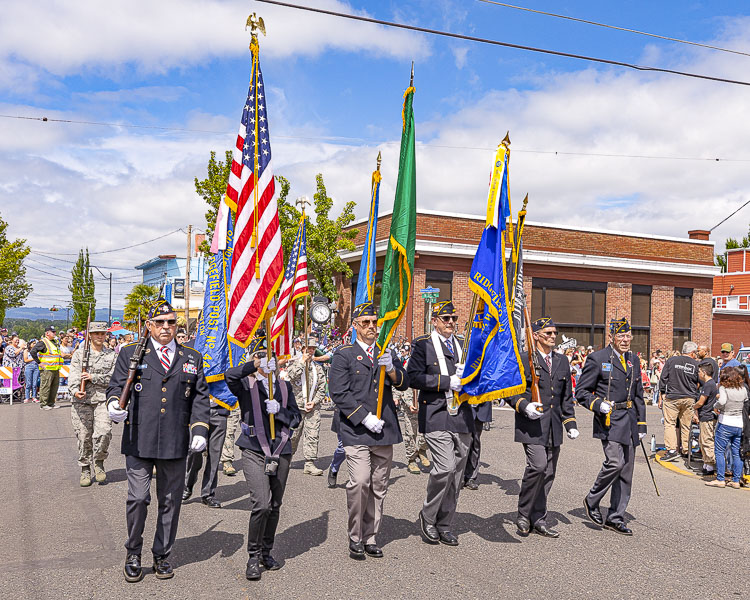 The VFW Post 44 presented the Color Guard at the Ridgefield 4th of July Parade. Photo by Mike Schultz