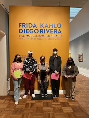 Vancouver Flex Academy attends the Portland Art Museum Frida Kahlo and Diego Rivera exhibit. Photo courtesy Foundation for Vancouver Public Schools