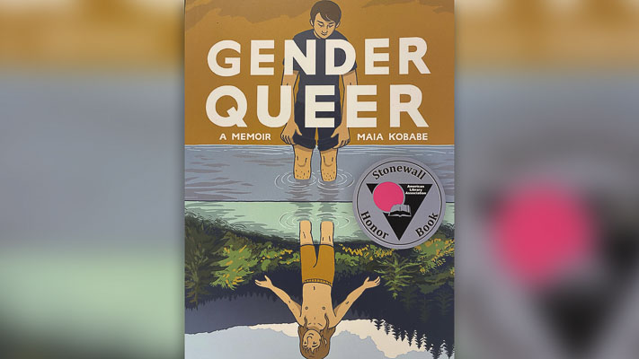 Sally Snyder attended the October meeting prepared with a presentation that included handouts of the most disturbing illustrations and text from Gender Queer
