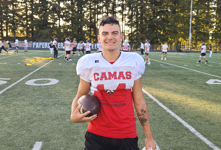 Taylor Ioane, a senior at Camas, learned patience from last year through this year, and he is thriving in his second season as the team’s starting quarterback. Photo by Paul Valencia