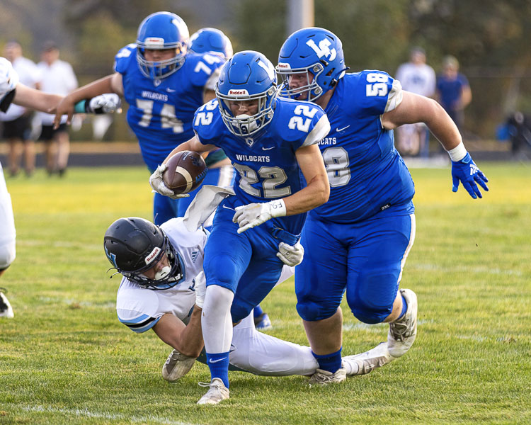 Levi-Giles and the La Center Wildcats are looking to run past Castle Rock on Friday night in a game that will determine the Trico League championship. Photo by Mike Schultz