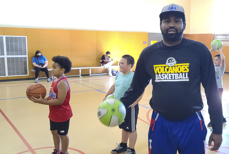 Curtis Hill of the Vancouver Volcanoes said giving back to the community is an important part of the mission for the basketball team. Photo by Paul Valencia