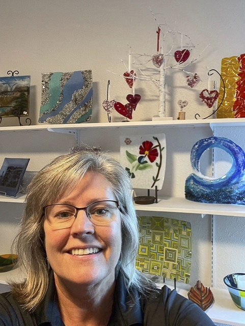 Shirley Bishop, WSAT co-coordinator and local glass artist. Photo courtesy Washougal Studio Artists Tour