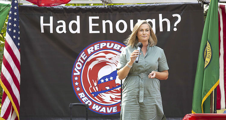 U.S. Senate candidate Tiffany Smiley visited Clark County in September.