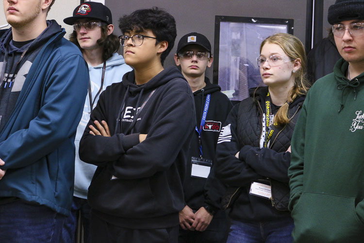 Caleb Mitchell, Angel Plaza, Coen Hindsaw, Alyssa Sumner, Aiden Boyle (left to right) are shown at the Nationwide Boiler. Photo courtesy Washougal School District