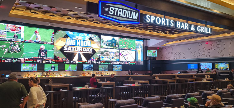 The Stadium Sports Bar and Grill has been open at ilani for some time now, but the grand opening of Stadium as well as sports betting at the casino, was held Sunday. Photo by Paul Valencia