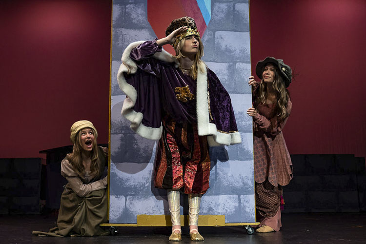 Prairie High School drama students rehearse their upcoming musical Once Upon a Mattress. Photo courtesy Michael Verity