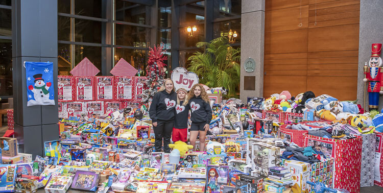 Cochran Family with Joy Drive donations. Photo courtesy city of Vancouver