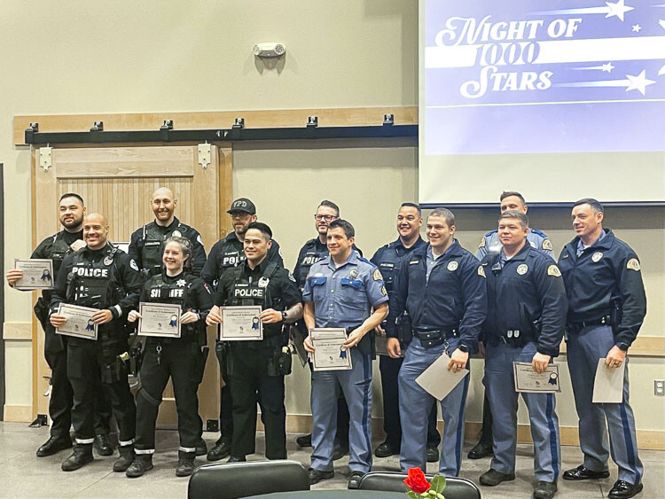 Traffic enforcement award recipients are shown here. Photo courtesy Leah Anaya
