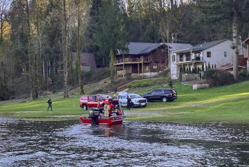 Small watercraft capsized on the North Fork of the Lewis River; one person still missing