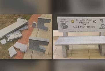 Bench to honor veterans and Gold Star families rededicated