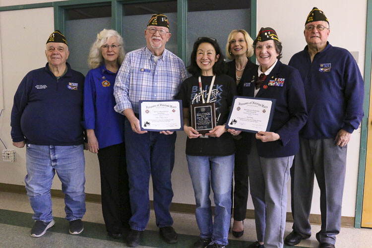 Left to Right – Gary Andreas, Marjorie Stetson, Sonny Liston, Alice Yang, Mary Templeton, Dana Difford, Bob Hitchcock. Photo courtesy Washougal School District