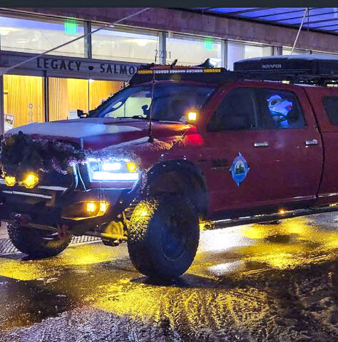 Hospital workers who call for a ride to work during tough weather conditions are often surprised to learn that the Inclement Weather Driving Team is composed of all volunteers. Photo courtesy Clark County Sheriff’s Office Search and Rescue