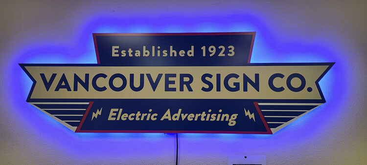 Vancouver Sign Company, celebrating 100 years in business, will be working with the Clark County Historical Museum to honor the milestone. Photo by Paul Valencia