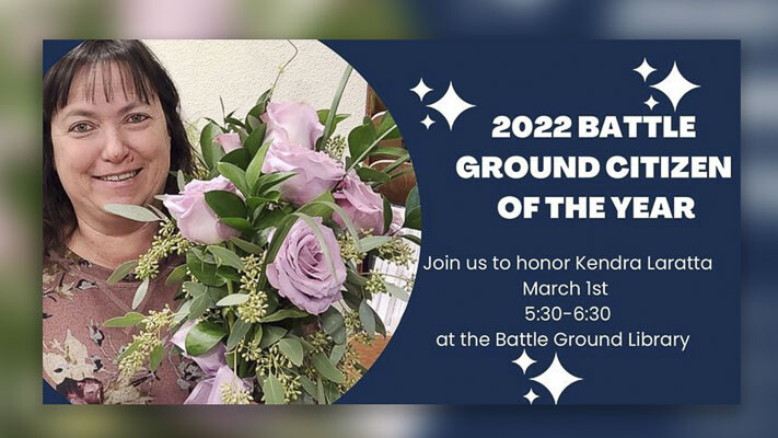 On Saturday the Battle Ground Citizen of the Year Committee announced that Kendra Laratta has been named the 2022 Battle Ground Citizen of the Year.