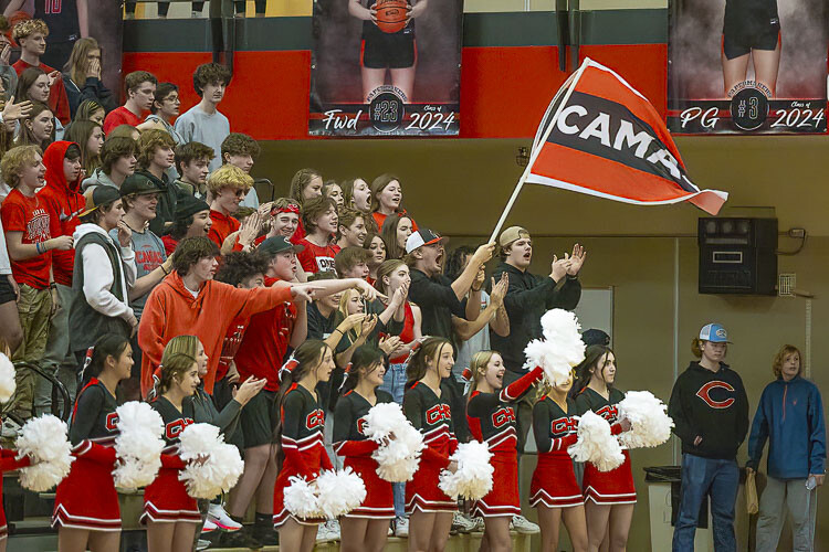 Camas basketball fans will be able to see two games for the cost of one Friday night at Battle Ground High School. The Camas girls play at 6 p.m. and the Camas boys play at 8 p.m. in Class 4A state regional playoffs. The WIAA confirmed Thursday that the games are still scheduled despite the fact that Battle Ground Public Schools called off school for Friday. Photo by Mike Schultz