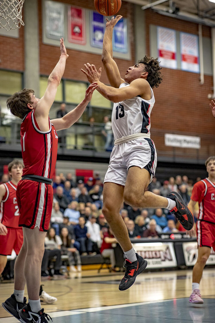 Yanni Fassilis of Union scored 31 points, and the Union defense held Camas to five points in the fourth quarter as the Titans prevailed last week. Photo courtesy Heather Tianen