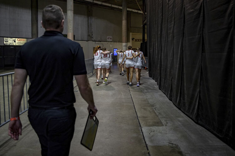 Reporter Paul Valencia said this is the image he will remember the most from the 2023 Camas Papermakers, in victory, or in defeat, always together, always supporting one another. Photo courtesy Heather Tianen