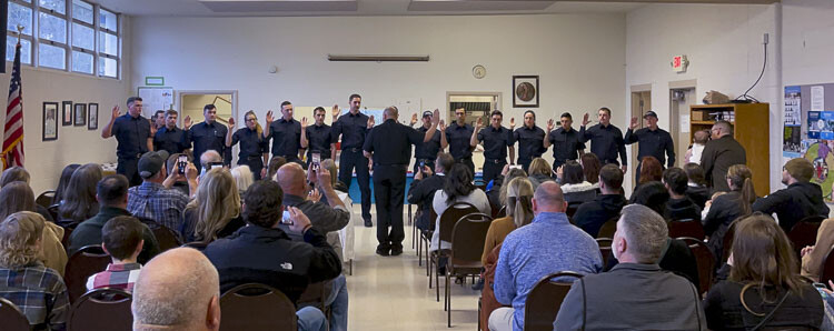 Swearing in ceremony. Photo courtesy Clark-Cowlitz Fire Rescue